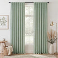 RYB HOME Sage Green 100% Blackout Curtains 84 inches Long, Thermal Insulated by RYBHOME