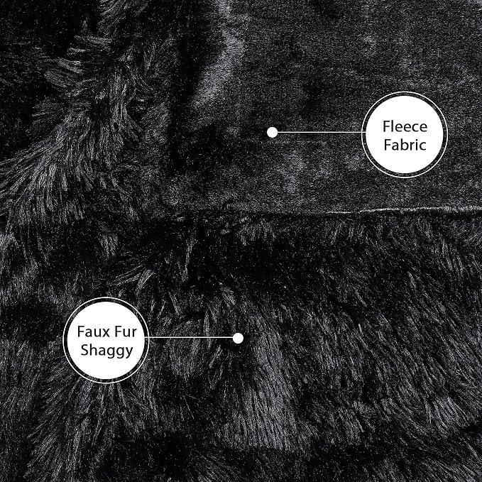 Tuddrom Decorative Extra Soft Faux Fur Blanket Queen Size 80" x 90", Solid - Image 6