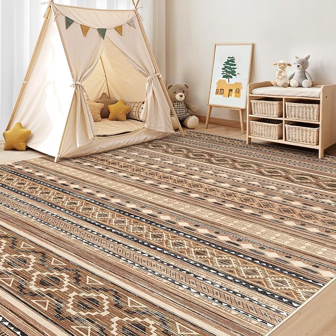 cotiled 7x9 Area Rug Living Room: Washable Boho Rugs - Image 7