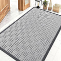 OLANLY Front Door Mat Outside Entrance 47x32, Heavy Duty Sturdy Natural Rubber by OLANLY