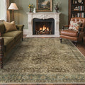 Bavni Area Rugs 8X10-Machine Washable Rug Lightweight Low Pile, Vintage Floral by BAVNI