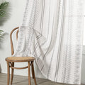 MEETSKY Light Filtering Curtains 95 Inches Long Boho Cotton Curtains by MEETSKY