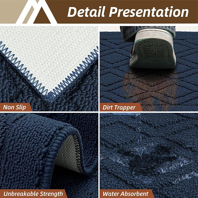 COSY HOMEER 48x20Inch/30X20Inch Kitchen Rugs Sets Non-Slip Washable Kitchen Mats - Image 6