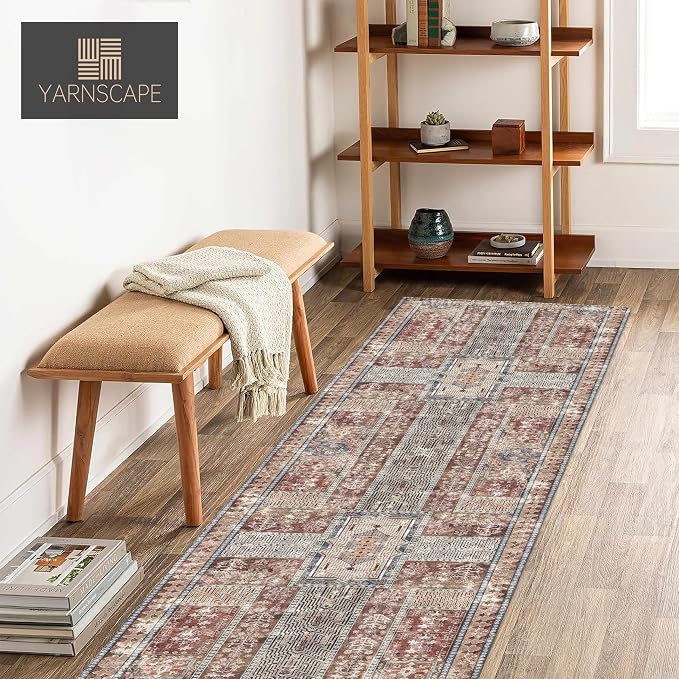 YARNSCAPE Vintage 2'6'' x 8' Washable Area Rug - Image 4