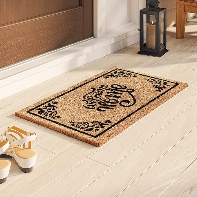 LuxUrux Welcome Mat Outdoor Coco Coir Doormat, - Image 8