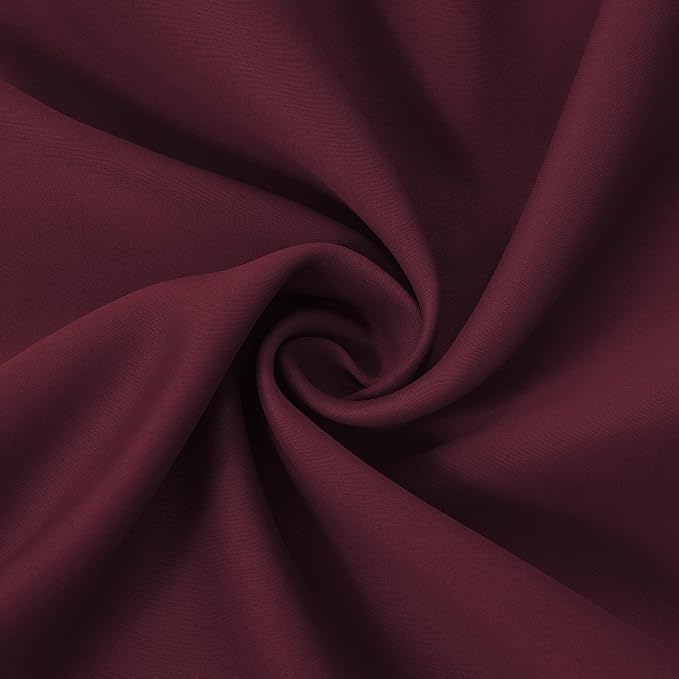 LEMOMO Burgundy Red Thermal Blackout Curtains/52 x 72 Inch/Set of 2 Panels Room - Image 5
