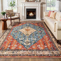SERISSA Washable Rugs 6x9 Area Rugs, Large Non-Slip Boho Living Room Rug by SERISSAHomeDecorCollection