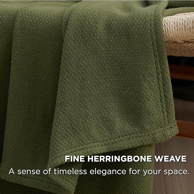 Bedsure GentleSoft 100% Cotton Blanket King Size - Image 4