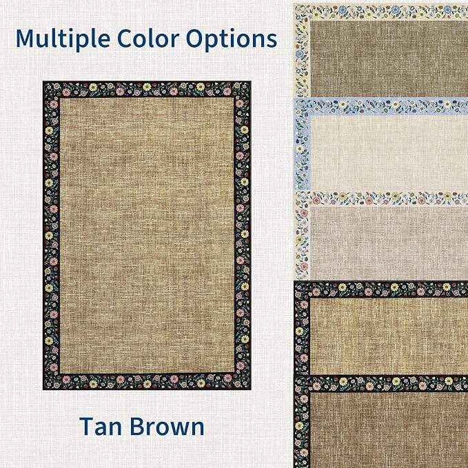GarveeHome 4x6 Area Rugs for Bedroom Living Room Machine Washable Rugs Floral - Image 8