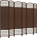 HOMCOM 6 Panel Room Divider, Folding Privacy Screen, 5.6' Room Separator by HOMCOM