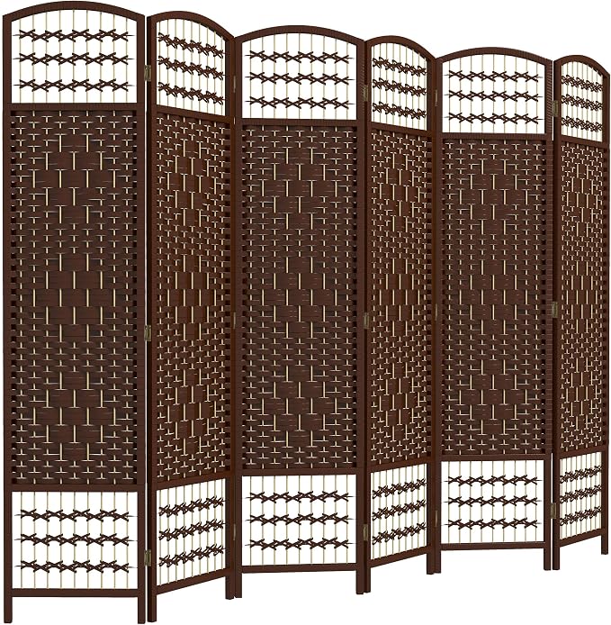 HOMCOM 6 Panel Room Divider, Folding Privacy Screen, 5.6' Room Separator by HOMCOM
