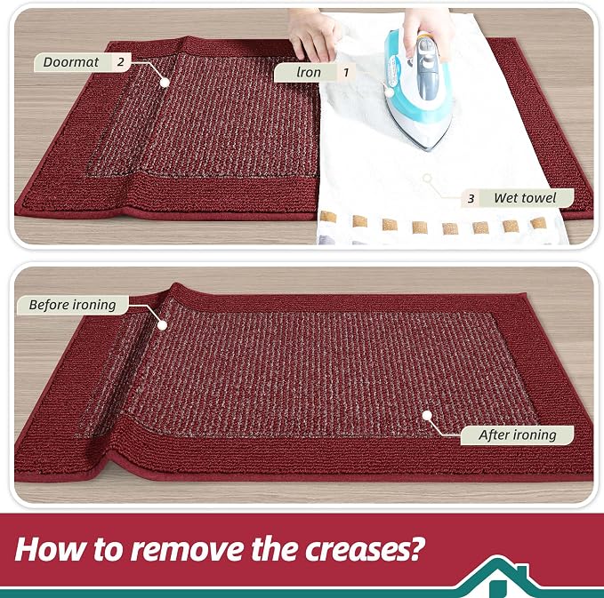 BEQHAUSE Indoor Door Mat 24" x 60", Dirt Trapper Door Mats Non-Slip Entryway - Image 9