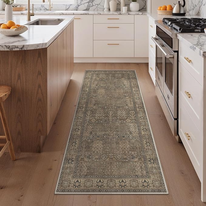 Bavni 2'6''x6 Rug Runners for Hallways, Washable Runner Rug Non Slip, Vintage by BAVNI