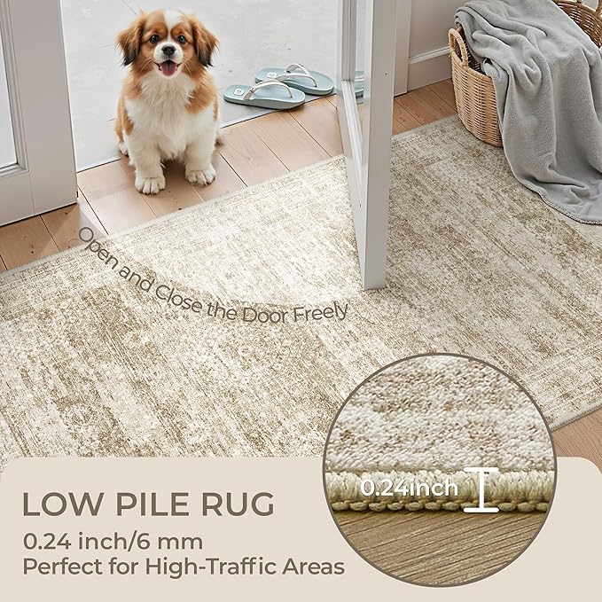2x7 Runner Rug Non Slip, Thin Entryway Washable Rug - Image 6