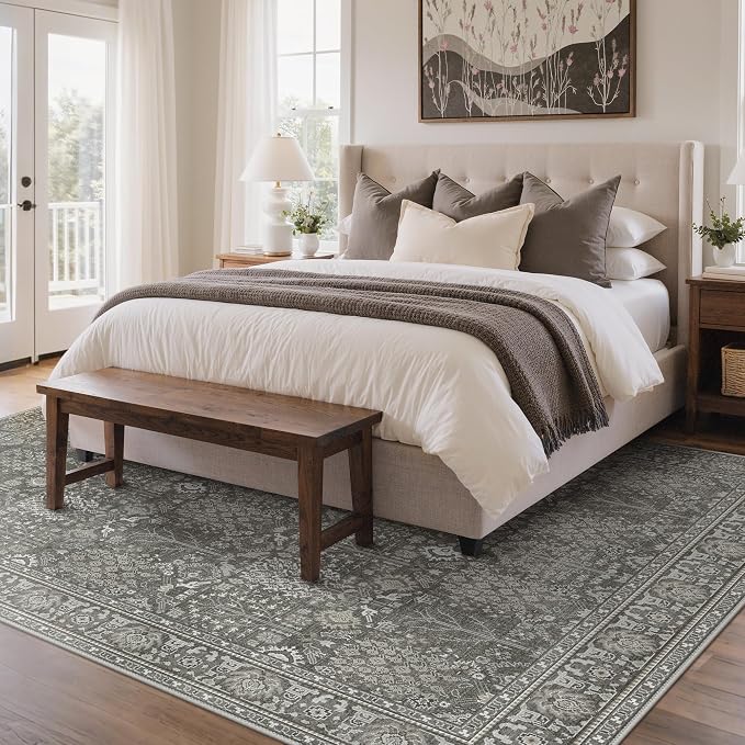 Bavni Area Rugs for Living Room, 5x7 Area Rugs Non-Slip Washable，Ultra-Thin - Image 4