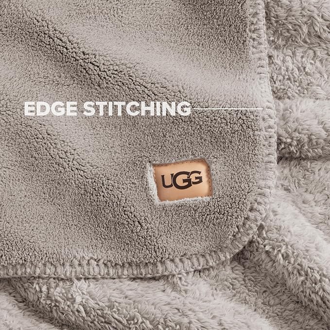 UGG Whitecap Twin Blanket, Soft Cozy Fleece Blanket - Image 5