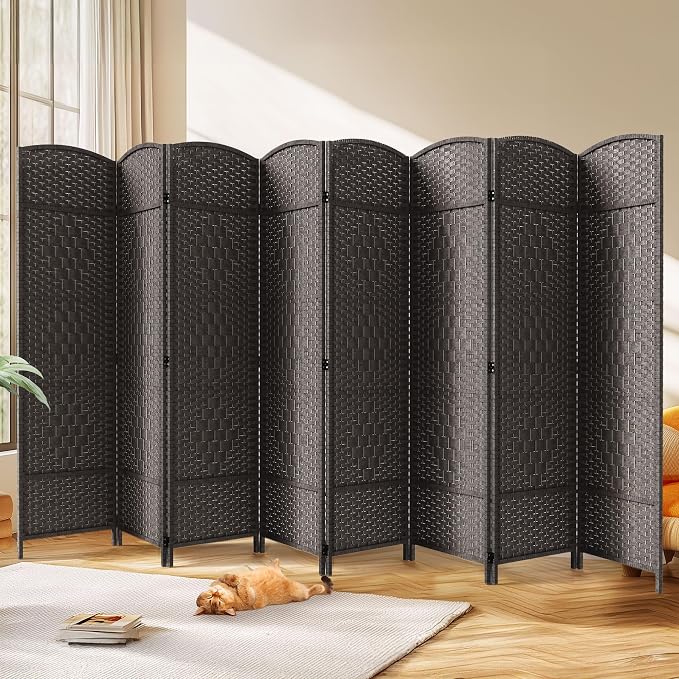 JOSTYLE Room Divider 6ft. Tall Extra Wide Room Partition Wall, 8 Panel Foldable by Jostyle