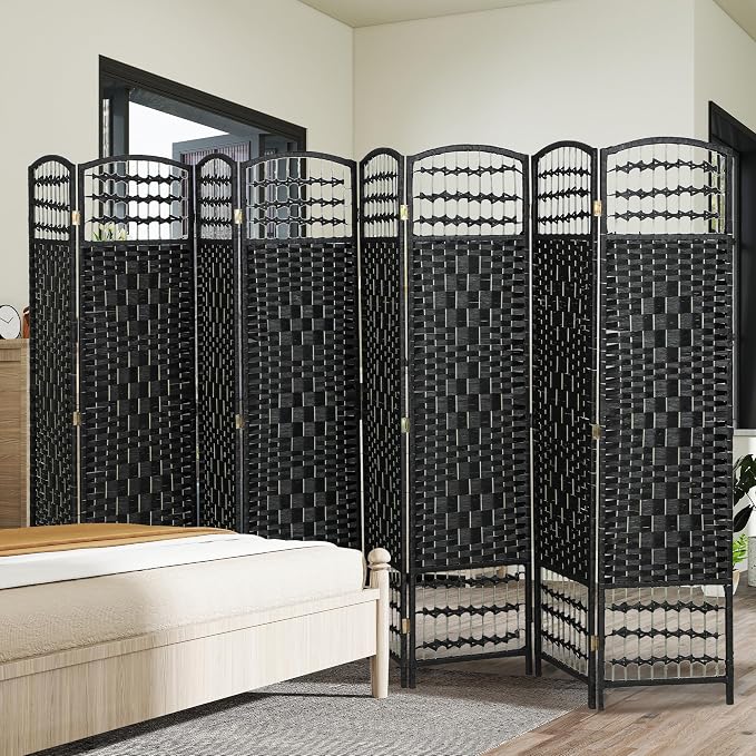 HOMCOM 8 Panel Room Divider, Folding Privacy Screen, 5.6' Room Separator - Image 8