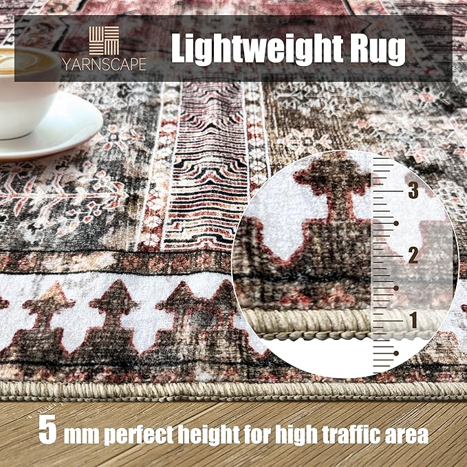 YARNSCAPE Vintage 8' x 10' Washable Area Rug - Image 7
