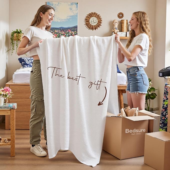 Bedsure Gentlesoft 100% Cotton Blanket Twin XL Size - Image 8
