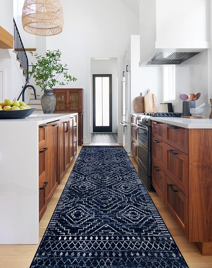 Wonnitar Moroccan Hallway Runner Rugs, Boho Non-Shedding Soft Long Runner by Wonnitar