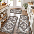 Tritard 100% Non Slip Kitchen Rugs Sets of 3 Washable Boho Kitchen Mats by Tritard
