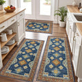 Tritard Non Slip Kitchen Rugs Sets of 3 Washable Boho Kitchen Mats by Tritard