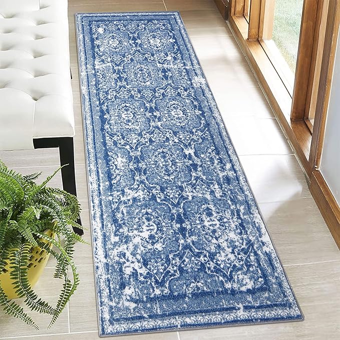 Vaukki Hallway Runner Rug, Vintage Shaggy Soft Laundry Rug, Non Slip Mat by Vaukki