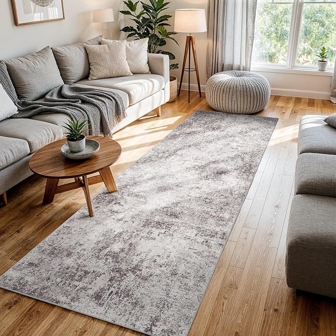 3x7 Washable Hallway Runner Rug – Abstract Non-Slip Mat - Image 2