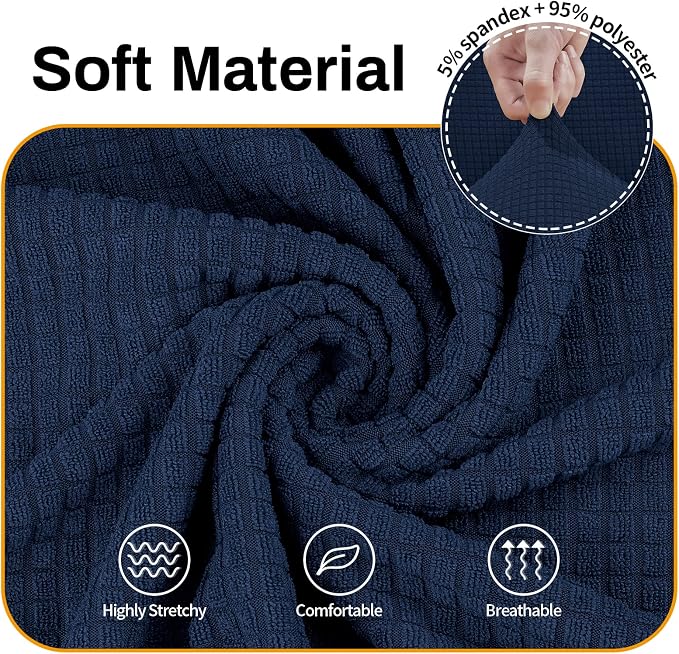 Asnomy Sofa Covers for 2 Cushion Couch Stretch loveseat Covers Slipcovers - Image 3