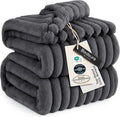 Bedsure GentleSoft Grey Fleece King Blanket by BEDSURE