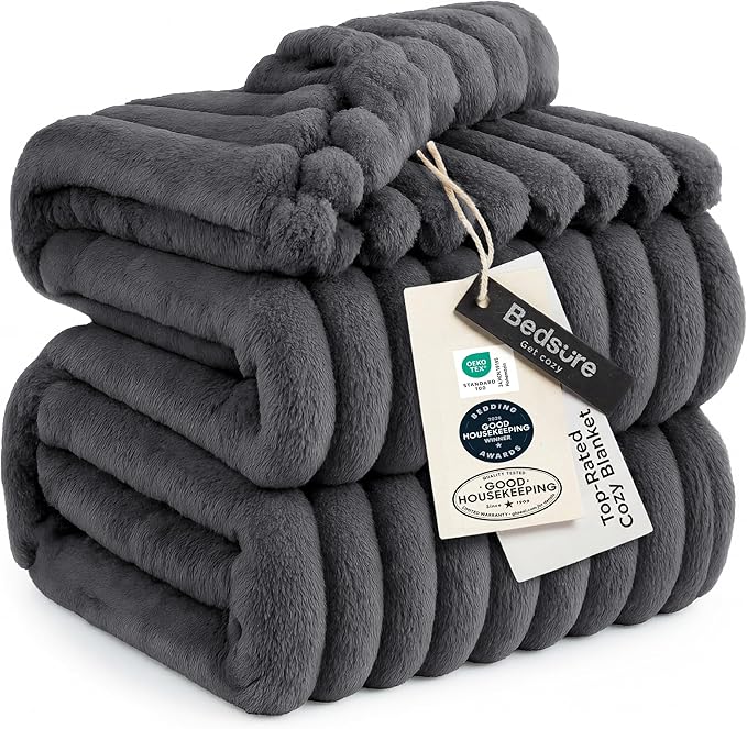 Bedsure GentleSoft Grey Full Blanket by BEDSURE