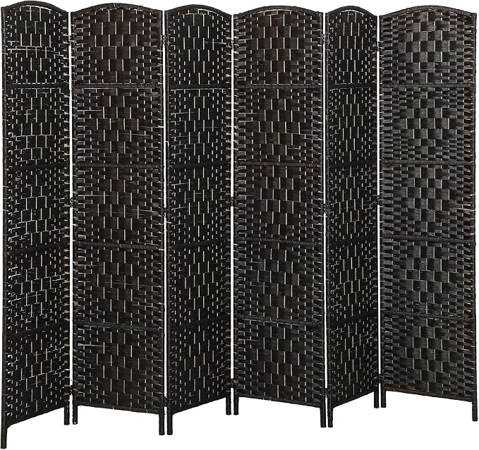 HOMCOM Room Divider 6 Panel, 6FT Tall Folding Privacy Screen, Freestanding by HOMCOM