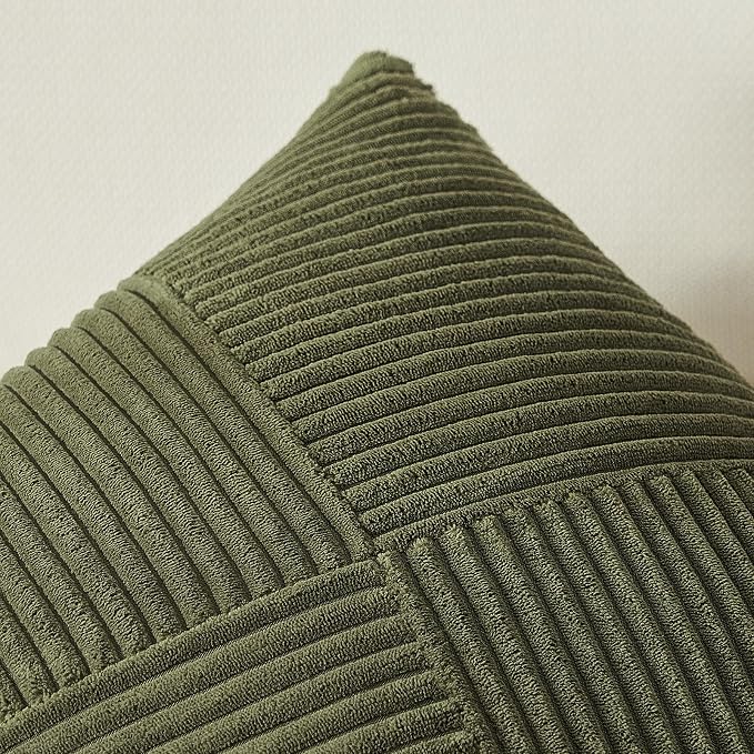 Topfinel 12x12 Inch Olive Green Decorative Throw Pillow Covers Set of 2 - Image 7