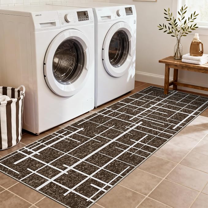 Washable Runner Rug 2x6, Hallway Runner Rug Non Slip, Woven Thin No Shed Runners - Image 8
