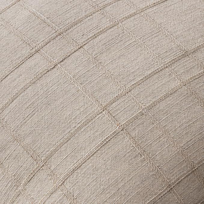 MIULEE Decorative Linen Check Throw Pillow Covers Neutral Farmhouse Vintage - Image 2