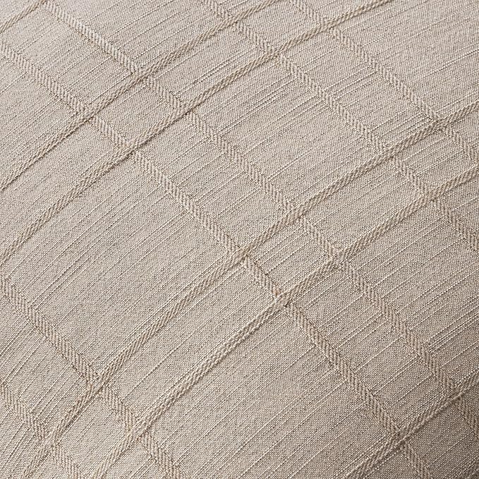 MIULEE Decorative Linen Check Throw Pillow Covers Neutral Farmhouse Vintage - Image 2