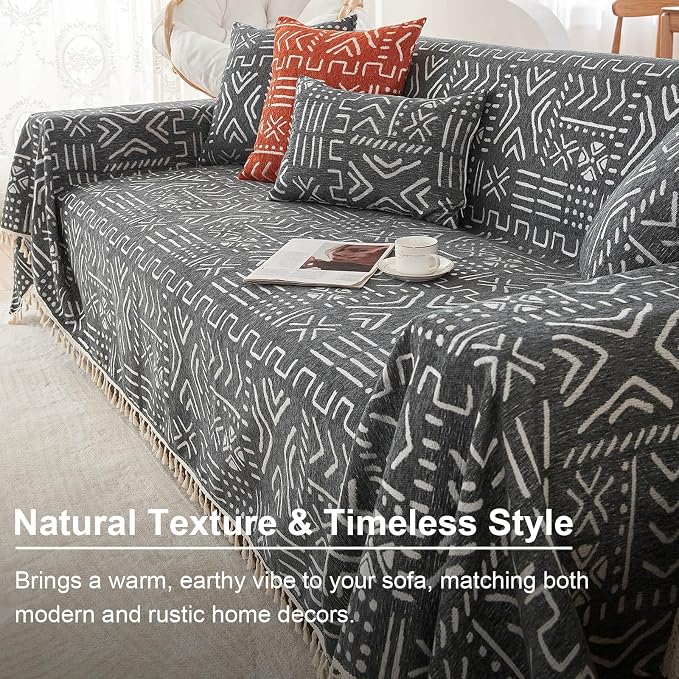 VClife Bohemian Couch Cover Sectional Sofa Cover Washable - Image 7