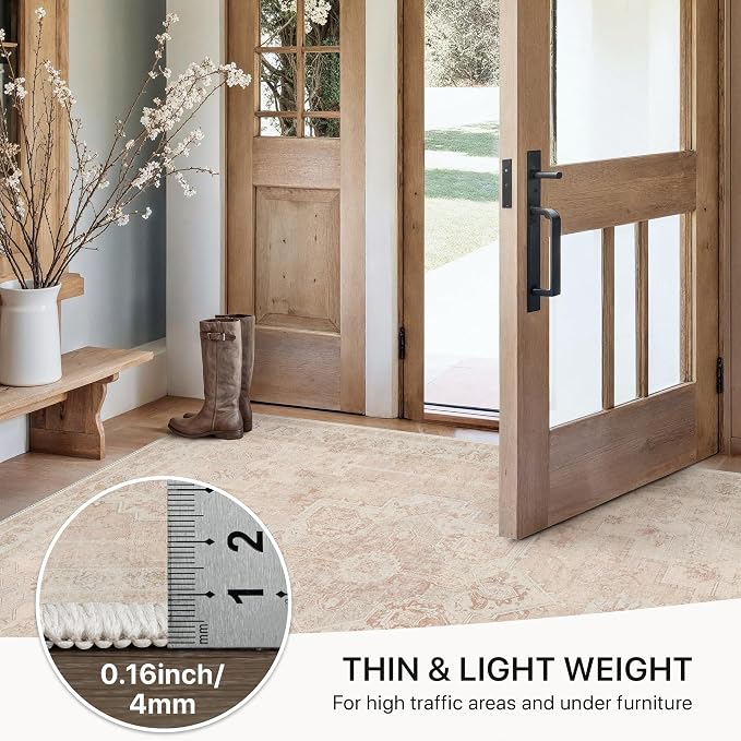 GENIMO Runner Rug 2'6"x6 Machine Washable Non Slip Vintage Hallway Runner Rug - Image 7