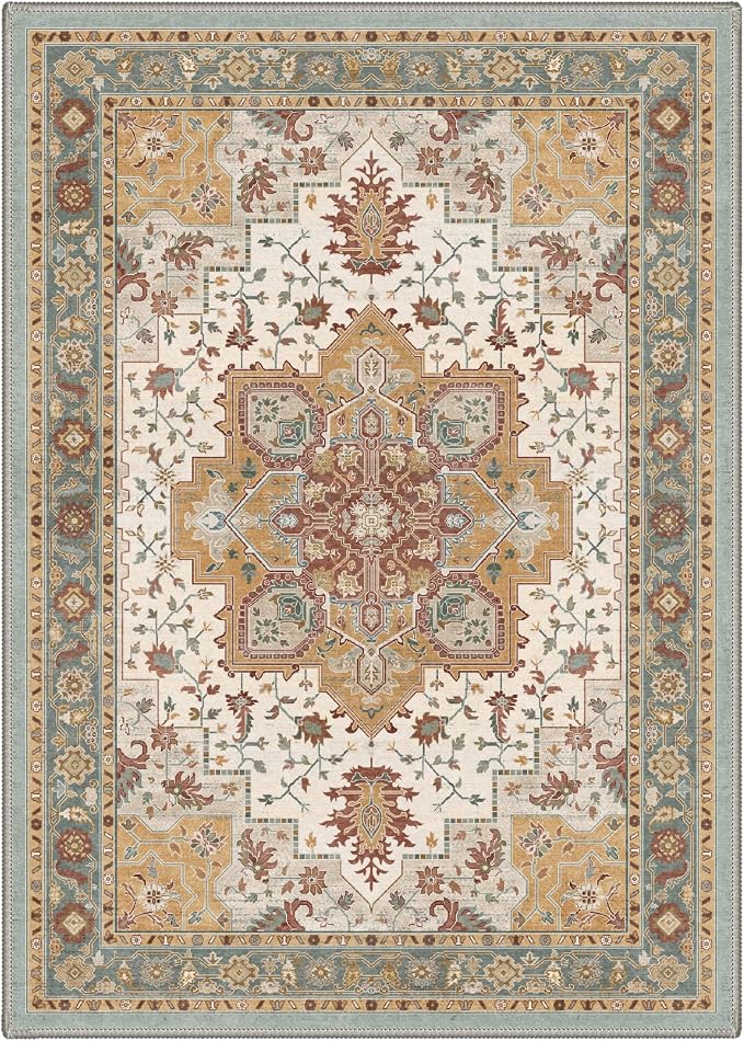 GENIMO 5x7 Area Rugs for Living Room, Machine Washable Rug, Non Slip Indoor - Image 6