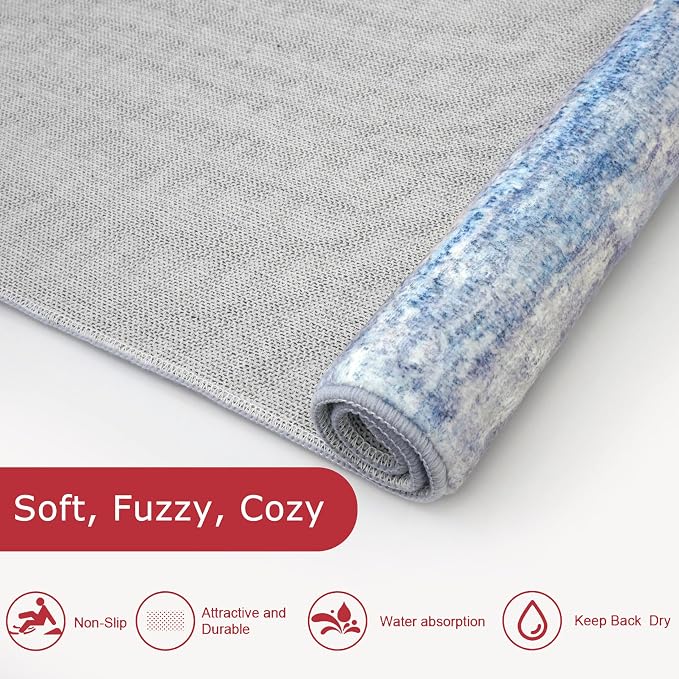 KOZYFLY 4x6 Area Rug Modern Abstract Washable Large Rugs - Image 6