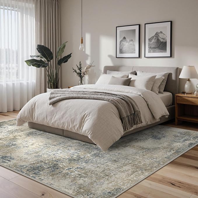 Area Rugs 6x9 for Living Room Bedroom, Modern Abstract Machine Washable Rug - Image 3