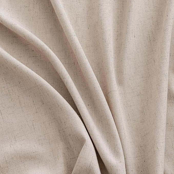 MIULEE Non-See-Through Privacy Linen Curtains 2 Panels, Light Filtering Window - Image 7
