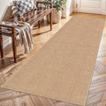 Jute 2x8 Runner Rug for Hallway: Washable Faux Jute Runners Indoor Farmhouse by BYYVOORugsforYourHome