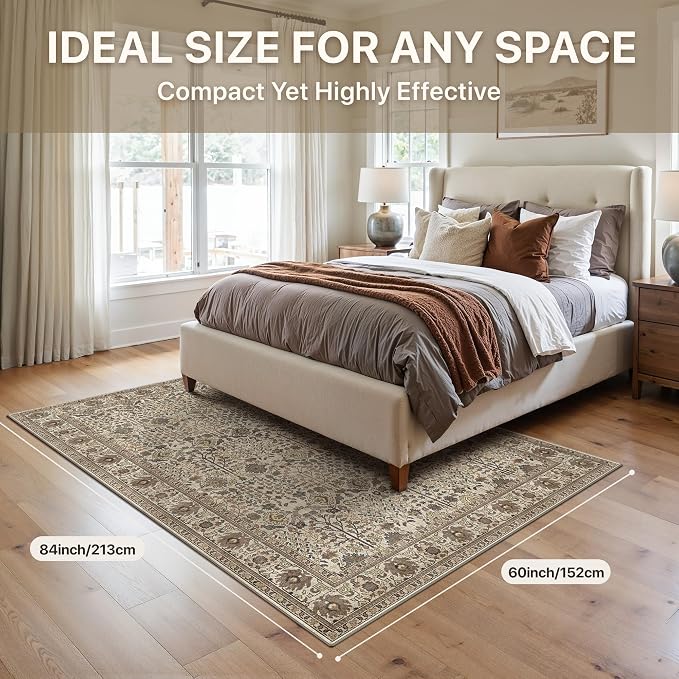 Bavni Area Rugs 5x7, Machine Washable Rugs - Image 7