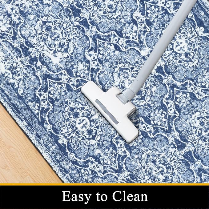 Vaukki Living Room Rug, Vintage Shaggy Soft Laundry Rug, Non Slip Kitchen Area - Image 7