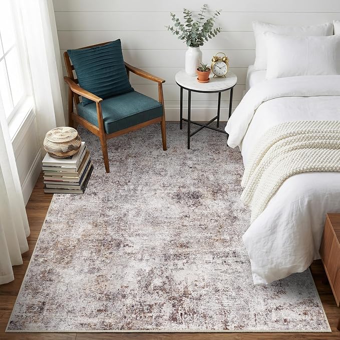 4x5 Area Rug: Washable Low Pile Carpet - Image 2