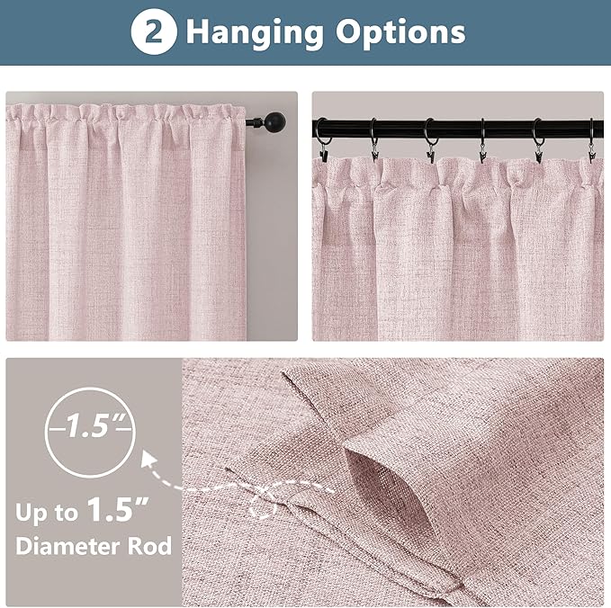 Chyhomenyc Blush Pink Valance for Windows - Image 5