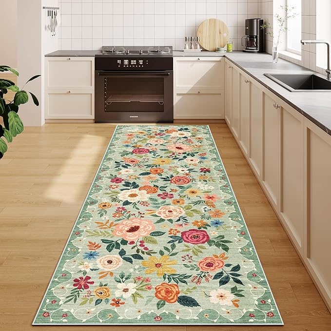 DUKINO 2x6 Kitchen Runner Rug for Hallway, Washable Runner Rug by DUKINO