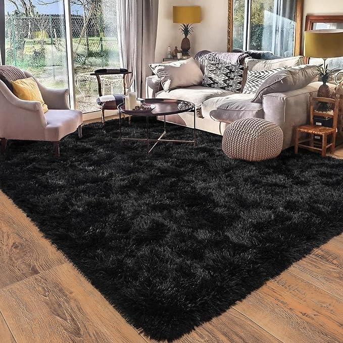 Large Rugs for Living Room 9x12, Soft Shaggy Modern Shag Area Rug for Bedroom by Quntue